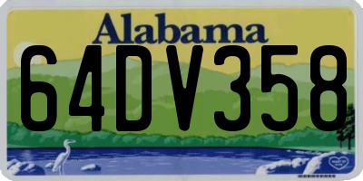 AL license plate 64DV358