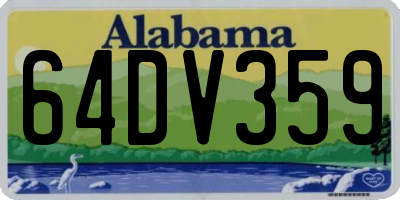 AL license plate 64DV359