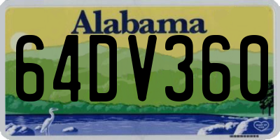 AL license plate 64DV360
