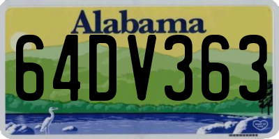 AL license plate 64DV363