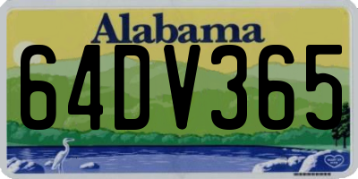 AL license plate 64DV365