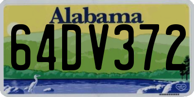 AL license plate 64DV372