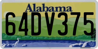 AL license plate 64DV375
