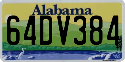 AL license plate 64DV384