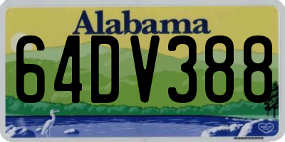 AL license plate 64DV388