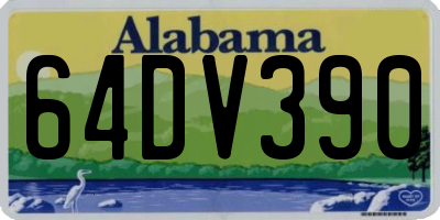 AL license plate 64DV390