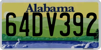 AL license plate 64DV392