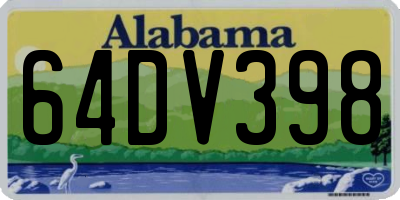 AL license plate 64DV398