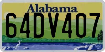 AL license plate 64DV407