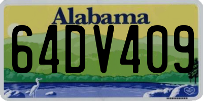 AL license plate 64DV409