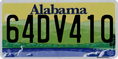 AL license plate 64DV410