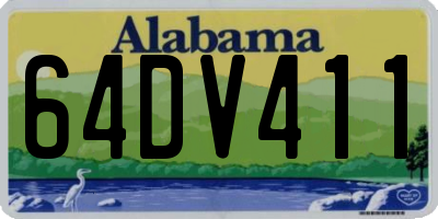 AL license plate 64DV411