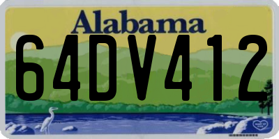 AL license plate 64DV412