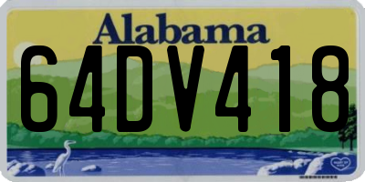 AL license plate 64DV418