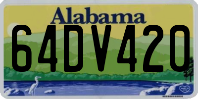 AL license plate 64DV420
