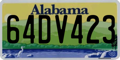 AL license plate 64DV423
