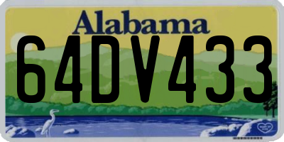 AL license plate 64DV433