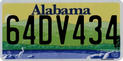 AL license plate 64DV434