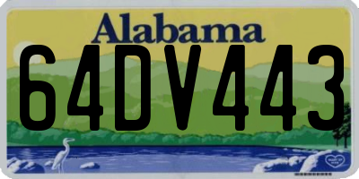AL license plate 64DV443