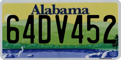 AL license plate 64DV452