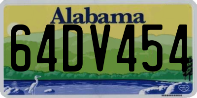 AL license plate 64DV454