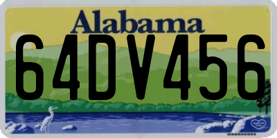 AL license plate 64DV456