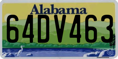 AL license plate 64DV463