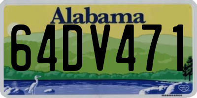 AL license plate 64DV471