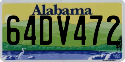 AL license plate 64DV472