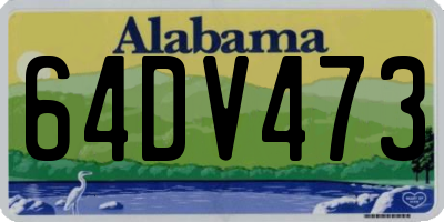 AL license plate 64DV473
