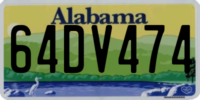AL license plate 64DV474
