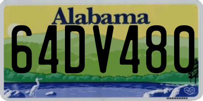 AL license plate 64DV480