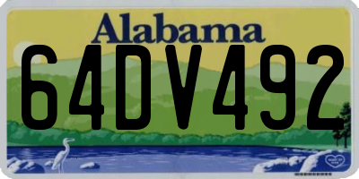 AL license plate 64DV492