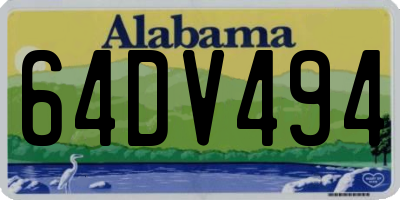 AL license plate 64DV494