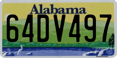 AL license plate 64DV497