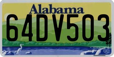 AL license plate 64DV503