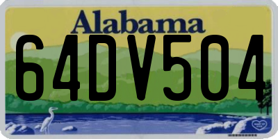 AL license plate 64DV504