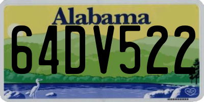 AL license plate 64DV522