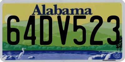 AL license plate 64DV523