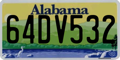 AL license plate 64DV532