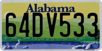 AL license plate 64DV533