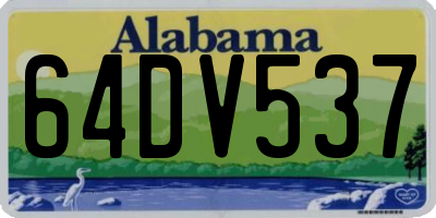 AL license plate 64DV537