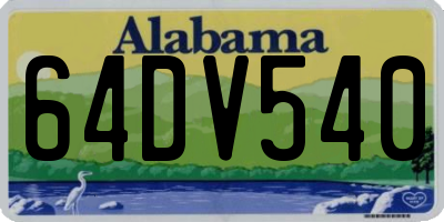 AL license plate 64DV540