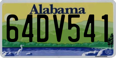 AL license plate 64DV541