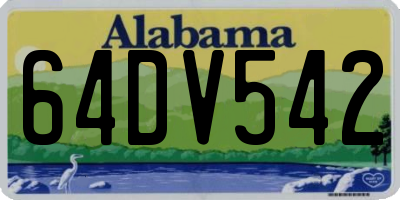 AL license plate 64DV542