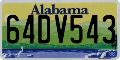 AL license plate 64DV543