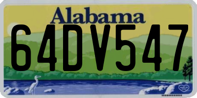 AL license plate 64DV547