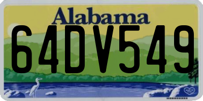 AL license plate 64DV549