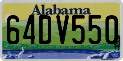AL license plate 64DV550