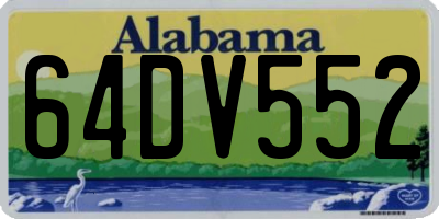 AL license plate 64DV552